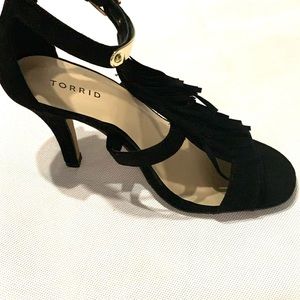 NWT Torrid Women's Black Strap Heels, Size 8